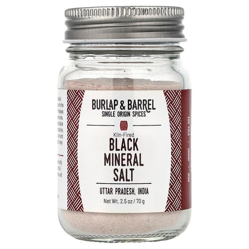 Burlap & Barrel, Black Mineral Salt, 2.5 oz (70 g)
